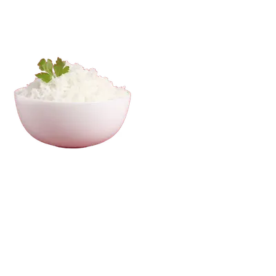 Taza de arroz blanco