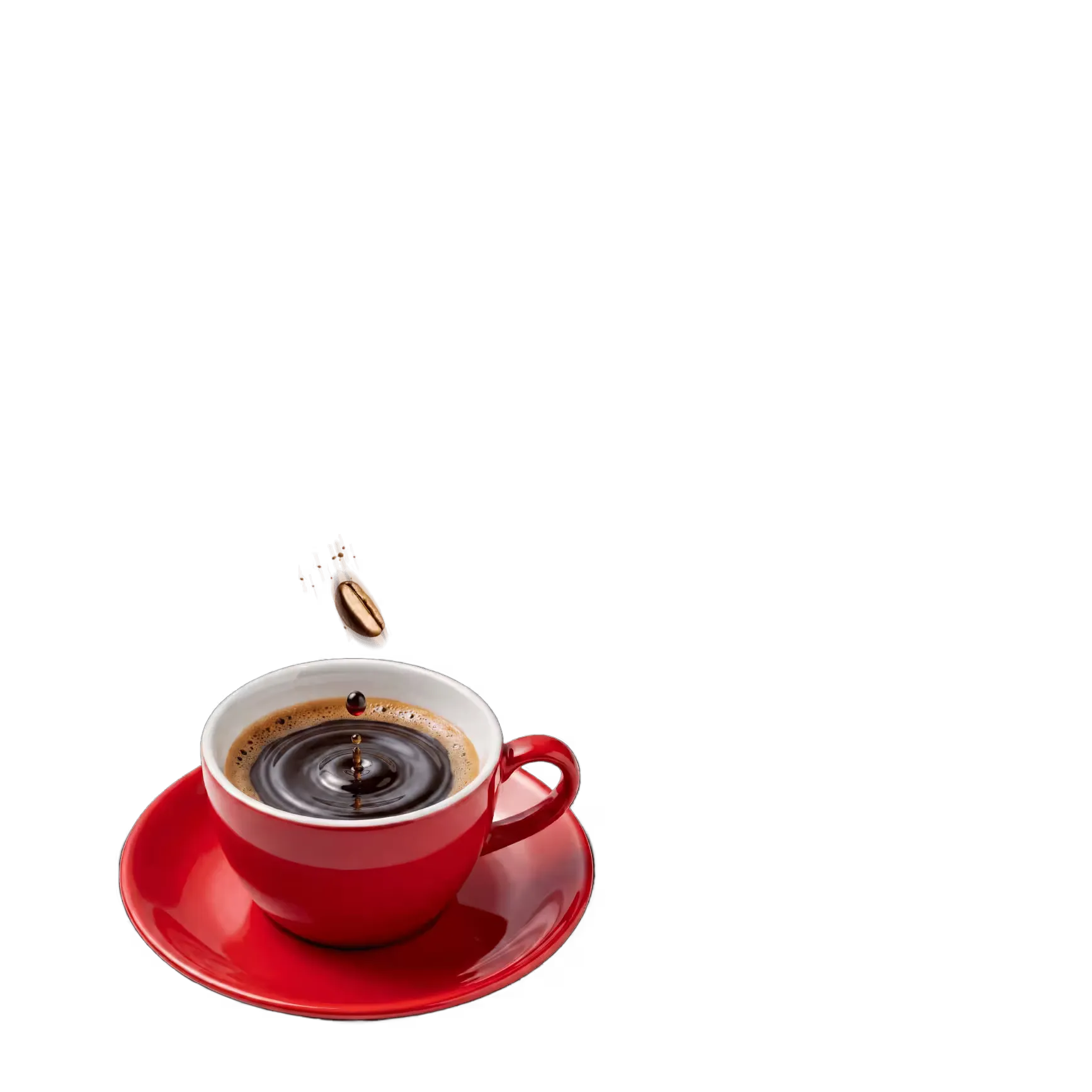 Taza de café humeante